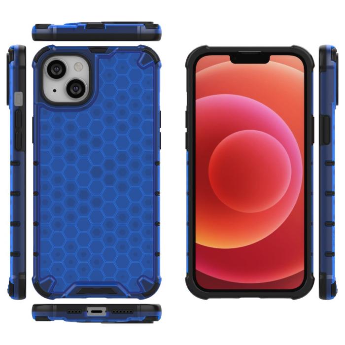 Bild 6, iPhone 15 Plus Skal Honeycomb Shockproof Blå