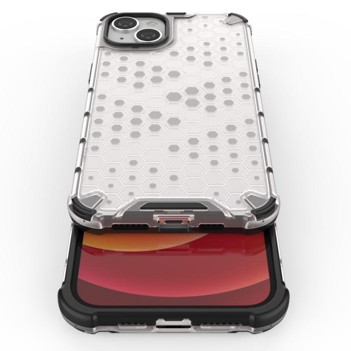 Bild 3, iPhone 15 Plus Skal Honeycomb Shockproof Vit