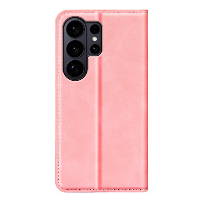 Bild 3, Samsung Galaxy S26 Ultra Fodral Flip Skin Touch Läder Rosa