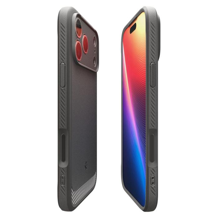 Bild 6, Spigen iPhone 17 Pro Skal MagSafe Rugged Armor Grå
