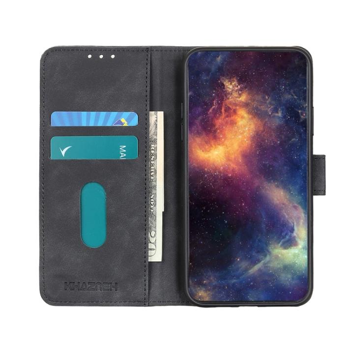 Bild 5, KHAZNEH Samsung Galaxy A13 4G Fodral Retro Läder Svart
