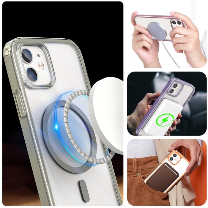 Bild 6, ColorPop iPhone 12/12 Pro Skal CH MagSafe Transparent/Vit