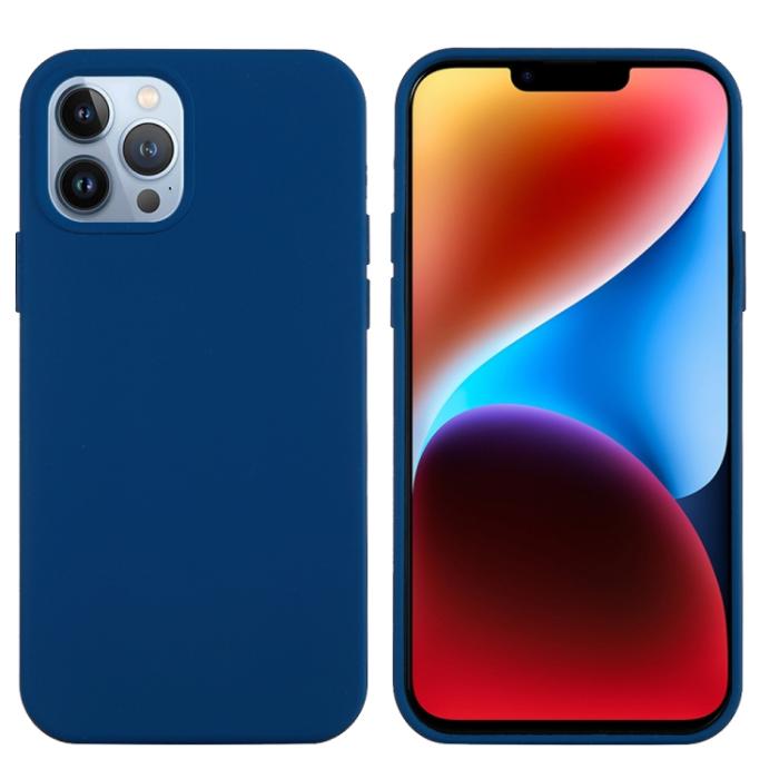 Bild 2, iPhone 15 Pro Skal Silikon Mörk Blå