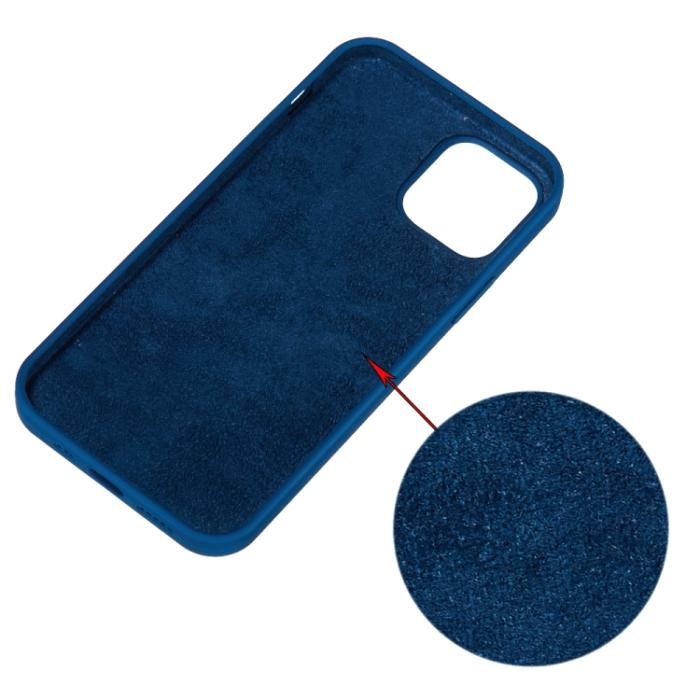 Bild 3, iPhone 15 Pro Skal Silikon Mörk Blå