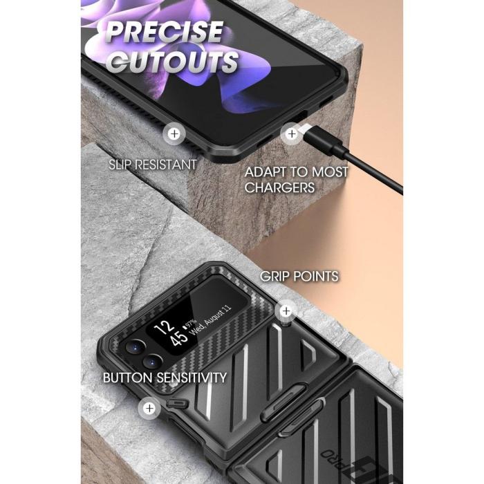 Bild 3, Supcase Galaxy Z Flip 4 Skal Unicorn Beetle Pro Svart