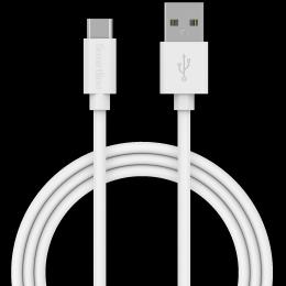 Smartline 1m 3A USB-C Laddningskabel Vit