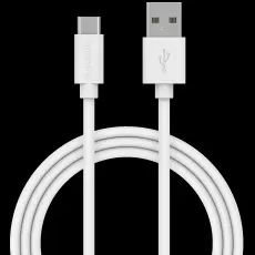 Smartline 1m 3A USB-C Laddningskabel Vit