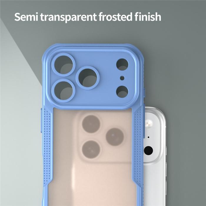 Bild 4, 18 Pro Max/17 Pro Max Skal Frostat Transparent/Blå