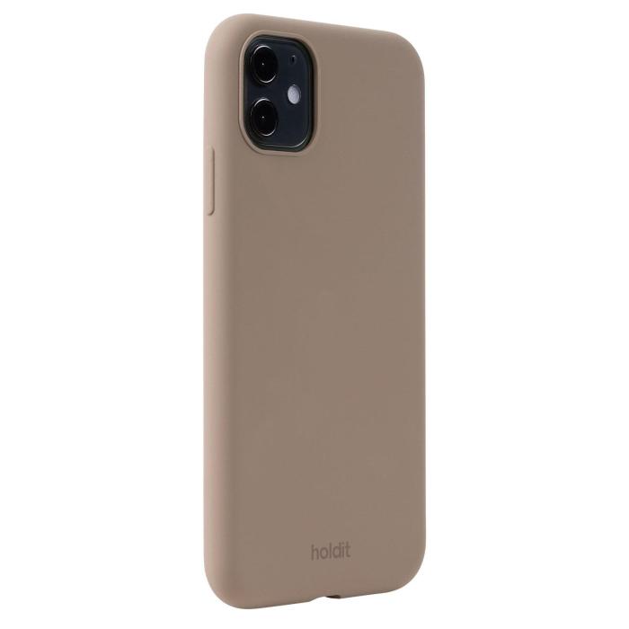 Bild 2, holdit iPhone 11/XR Mobilskal Silikon Mocha Brown