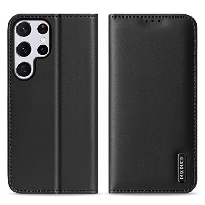 Bild 1, DUX DUCIS Samsung Galaxy S22 Ultra Fodral HIVO Äkta Läder Svart