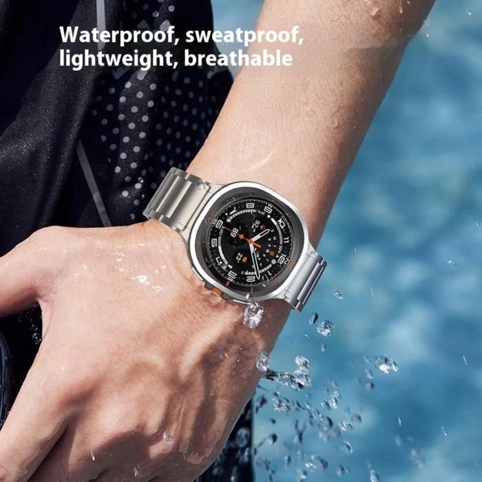 Bild 6, Samsung Galaxy Watch 8 46/44/40 mm Armband Metall Grå