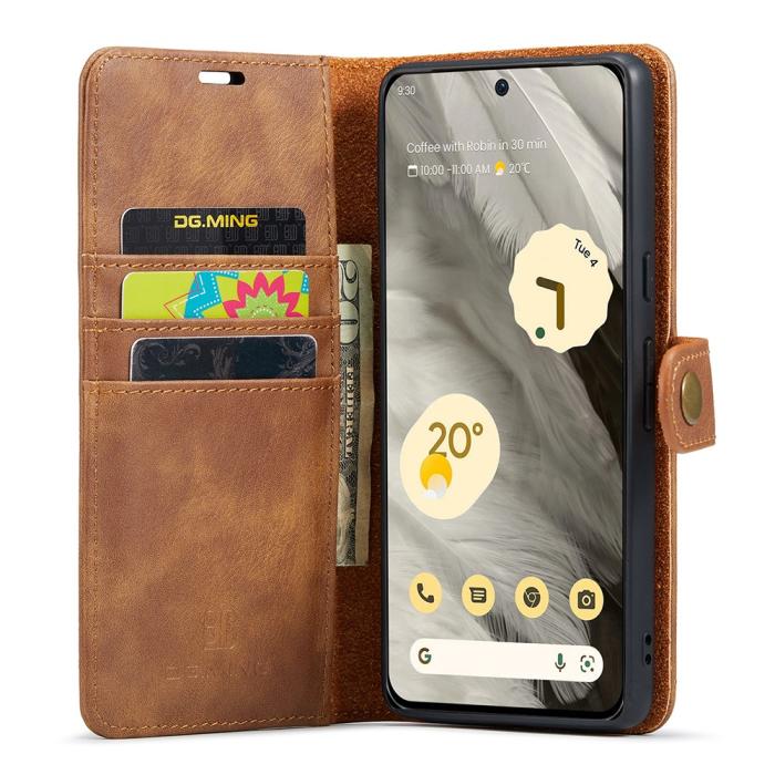 Bild 2, DG.MING Google Pixel 8 2in1 Magnet Fodral / Skal Brun