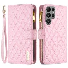 BINFEN Galaxy S25 Ultra Fodral Diamond Multifunktionell Rosa