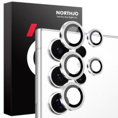 NORTHJO Galaxy S25 Ultra Linsskydd H&auml;rdat Glas Silver