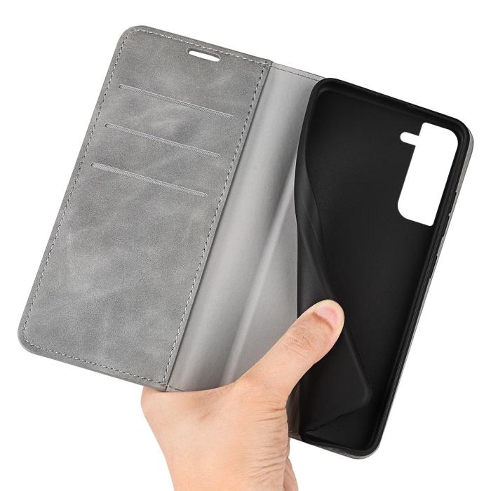 Bild 4, Samsung Galaxy S23 Plus Flip Fodral Skin Touch Grå