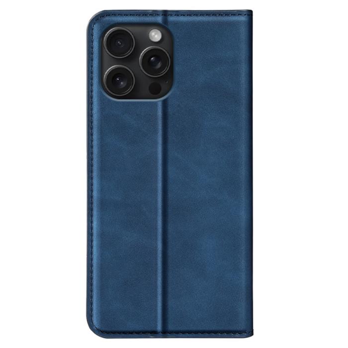 Bild 6, iPhone 16 Pro Fodral Flip Läder Blå
