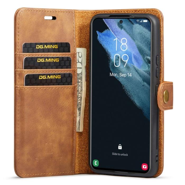 Bild 2, DG.MING Galaxy S23 Plus 2in1 Magnet Fodral / Skal Brun