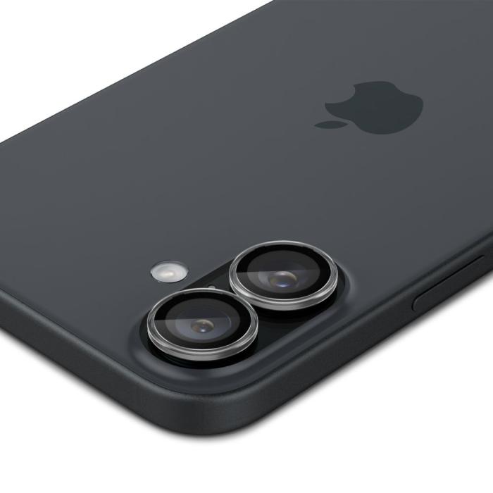 Bild 4, Spigen iPhone 16 / 16 Plus 2-PACK Optik.tR 