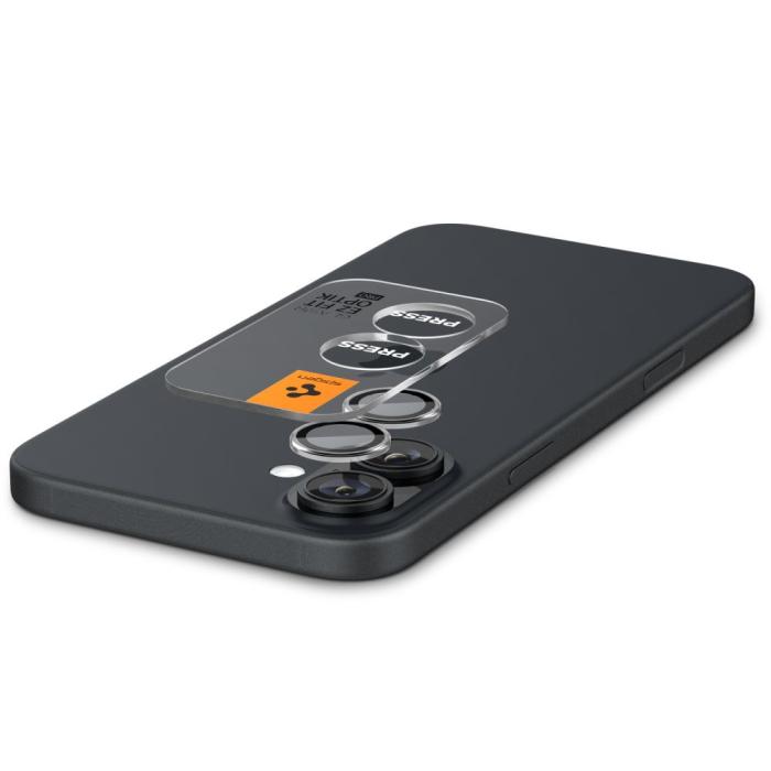 Bild 5, Spigen iPhone 16 / 16 Plus 2-PACK Optik.tR 