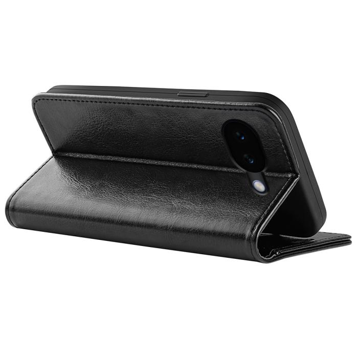 Bild 4, Google Pixel 10a Fodral Crazy Horse Läder Svart