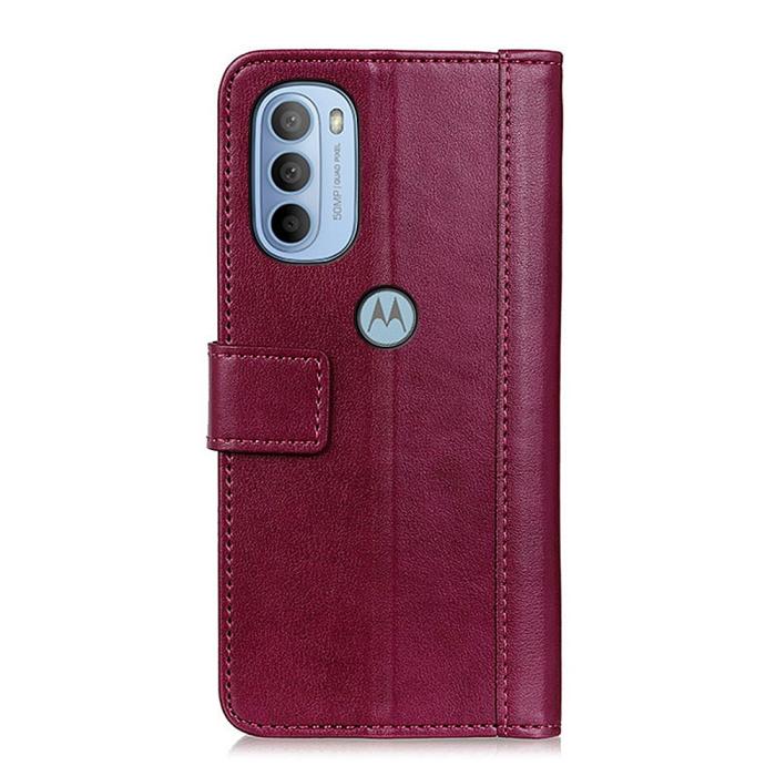 Bild 3, Motorola Moto G31 / G41 Fodral Läder Vinröd