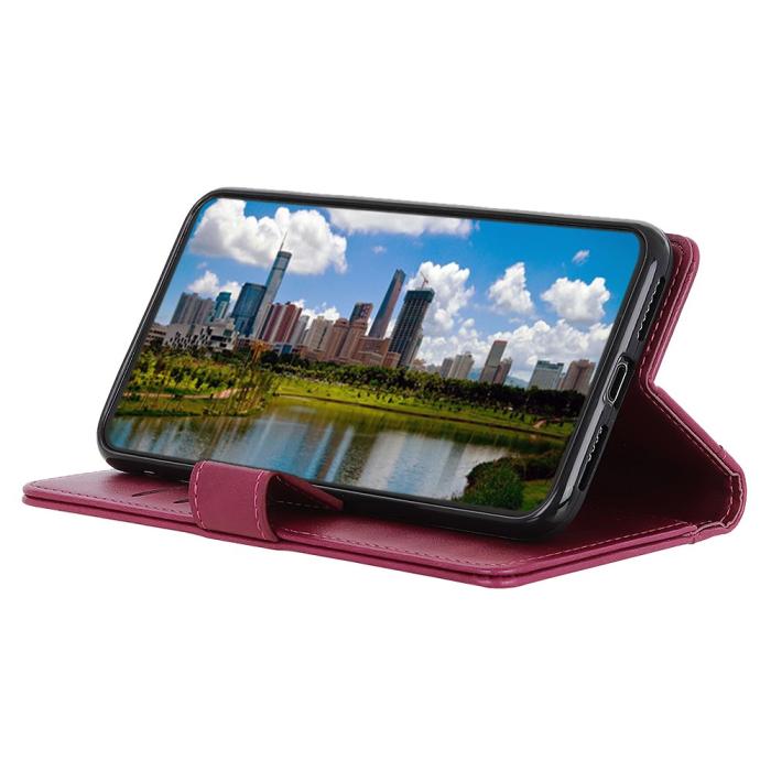 Bild 4, Motorola Moto G31 / G41 Fodral Läder Vinröd