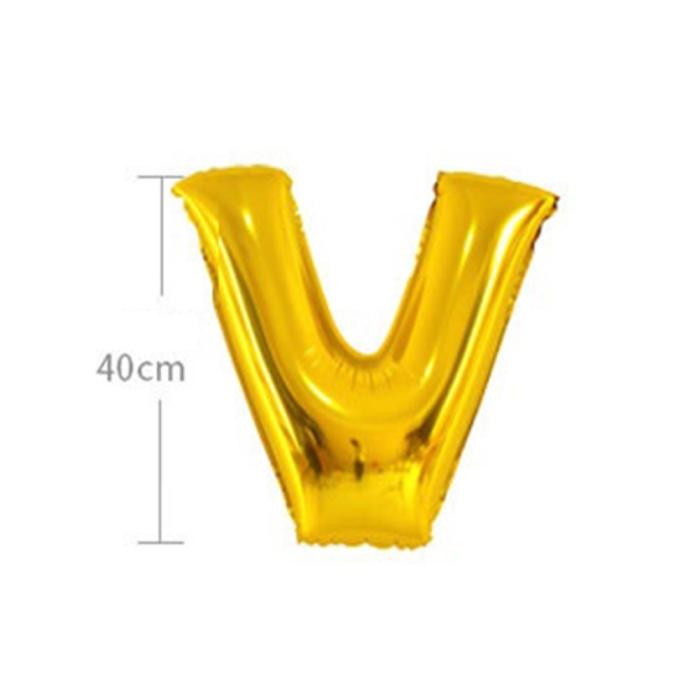Bild 4, Bokstavsballong W 40 cm Guld