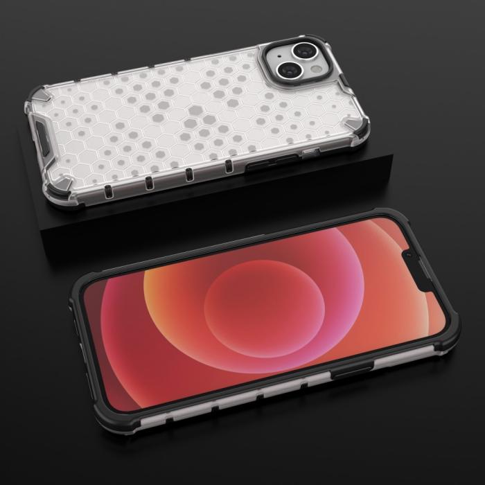 Bild 4, iPhone 15 Plus Skal Honeycomb Shockproof Vit