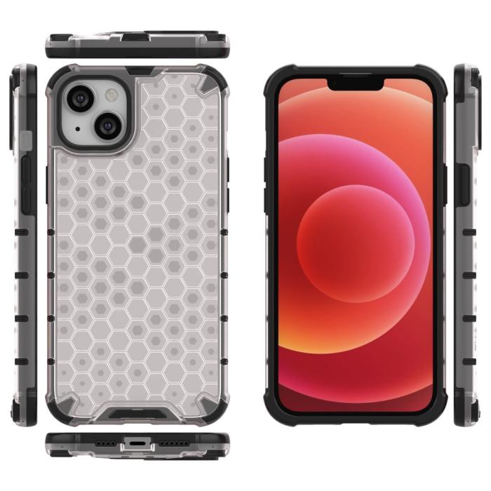 Bild 6, iPhone 15 Plus Skal Honeycomb Shockproof Vit