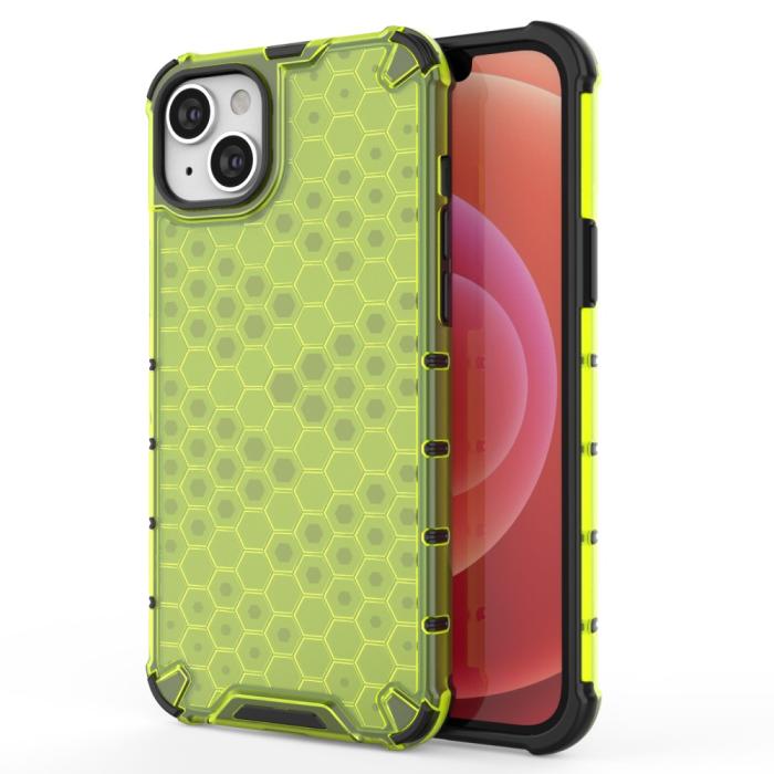 Bild 1, iPhone 15 Plus Skal Honeycomb Shockproof Grön