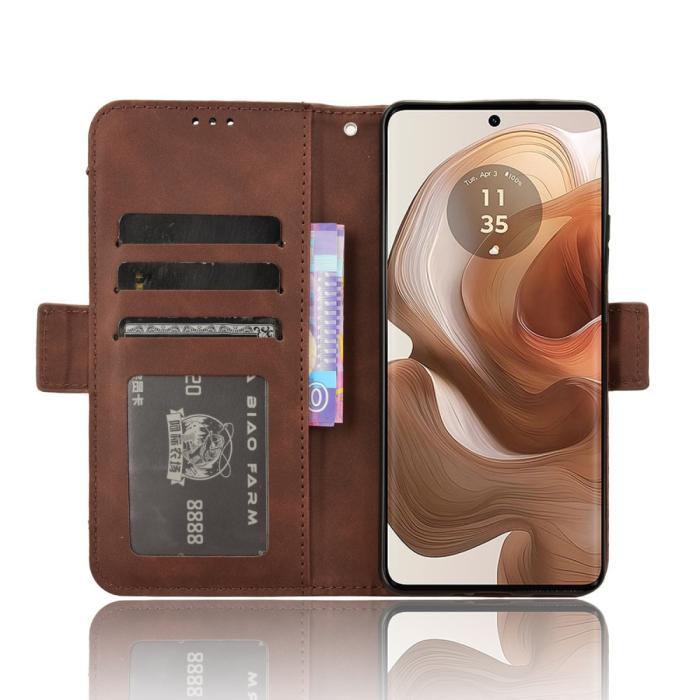 Bild 3, Motorola Edge 50 Ultra 5G Fodral Med Avtagbart Kortfodral Brun