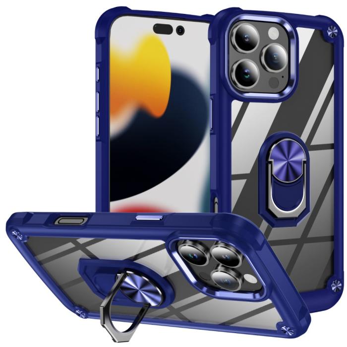 Bild 1, iPhone 16 Pro Max Skal Shockproof Ring Hybrid Blå
