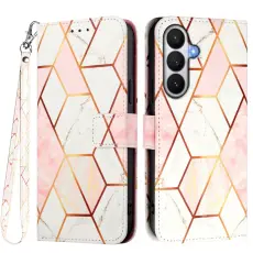 Samsung Galaxy S26 Fodral Marmor Rosa / Vit