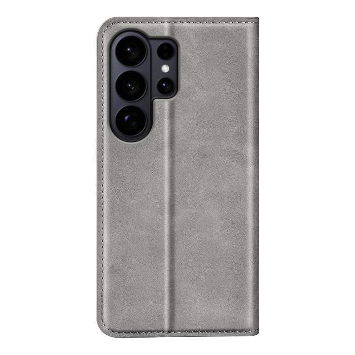 Bild 3, Samsung Galaxy S26 Ultra Fodral Flip Skin Touch Läder Grå