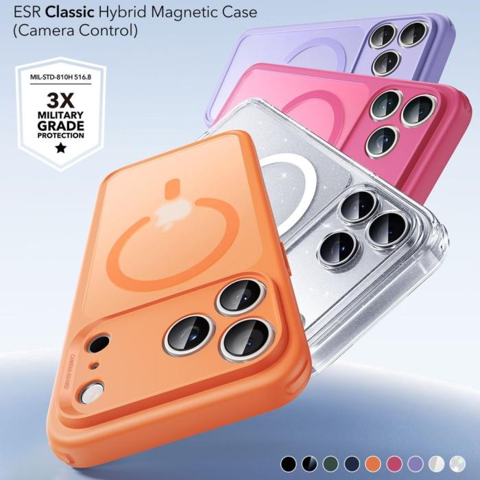 Bild 4, ESR iPhone 17 Pro Max Skal MagSafe Classic Hybrid Frosted Orange