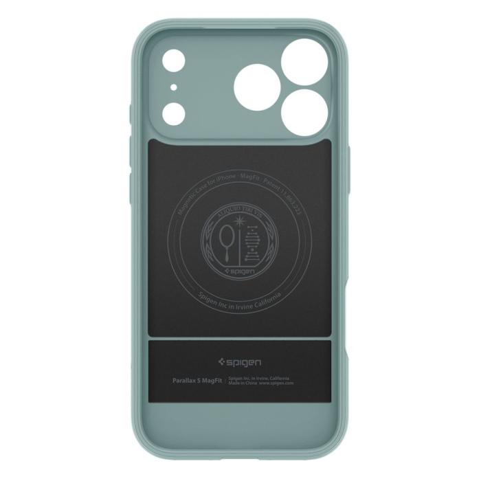 Bild 3, Spigen iPhone 18 Pro/17 Pro Skal MagSafe Parallax 'S' Sage Green
