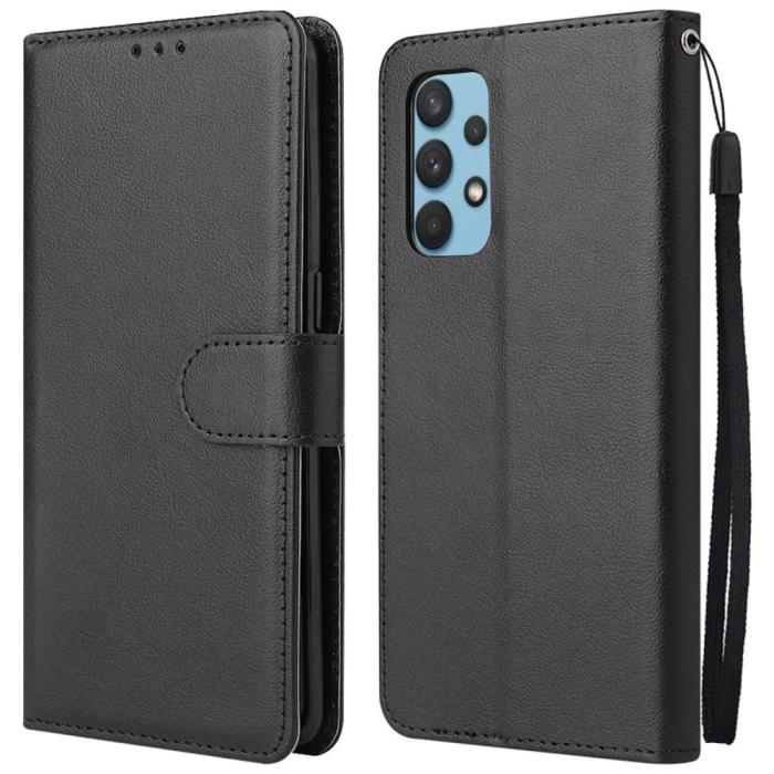 Bild 1, Samsung Galaxy A04s / A13 4G/5G Fodral Solid Läder Svart