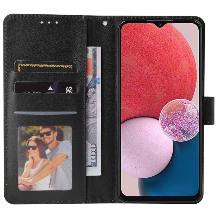 Bild 2, Samsung Galaxy A04s / A13 4G/5G Fodral Solid Läder Svart
