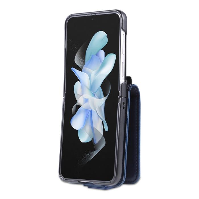 Bild 6, AZNS Galaxy Z Flip 5 Fodral Läder Blå