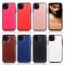 iPhone 11 Pro Max - Läderskal med kortfack - Röd