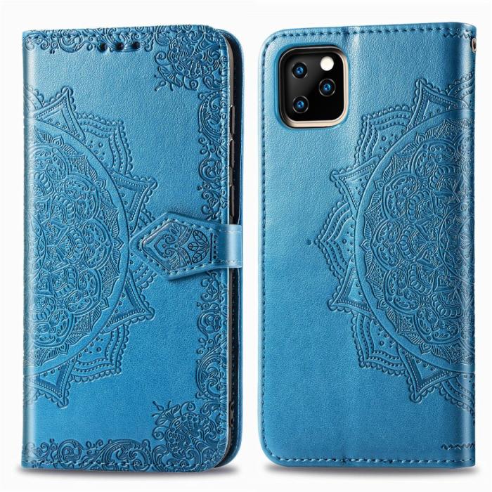 Bild 2, iPhone 11 - Plånboksfodral Mandala - Blå