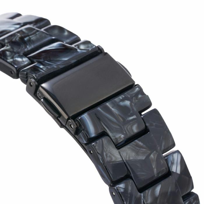 Bild 4, LEMONDA Apple Watch 38/40/41/42 mm Armband Resin Svart