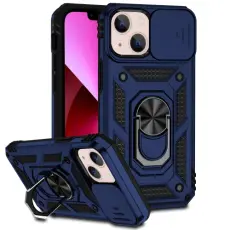 iPhone 14 Plus Skal CamShield Hybrid Ring Bl&aring;
