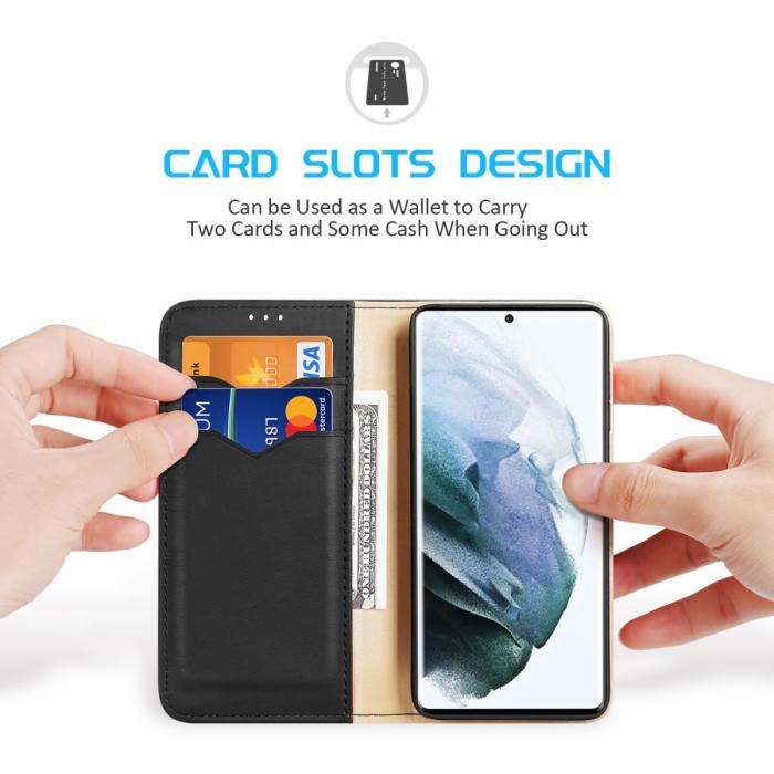 Bild 4, DUX DUCIS Samsung Galaxy S22 Ultra Fodral HIVO Äkta Läder Svart