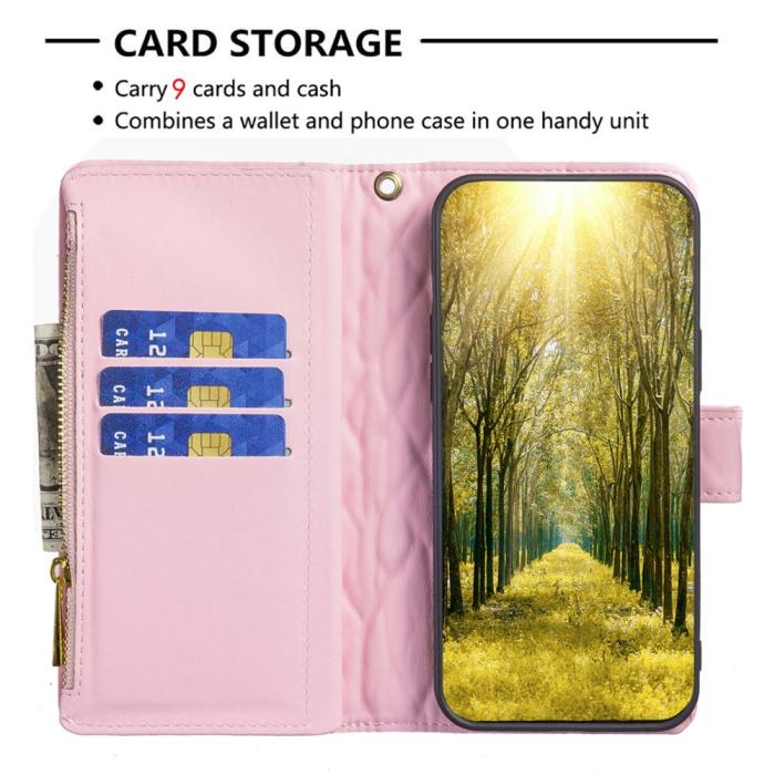 Bild 3, BINFEN Galaxy S25 Ultra Fodral Diamond Multifunktionell Rosa