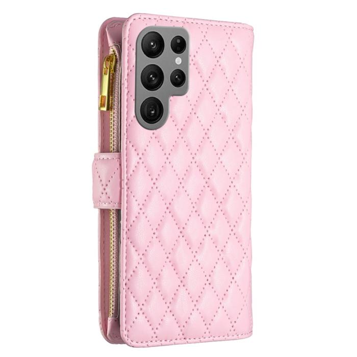 Bild 6, BINFEN Galaxy S25 Ultra Fodral Diamond Multifunktionell Rosa
