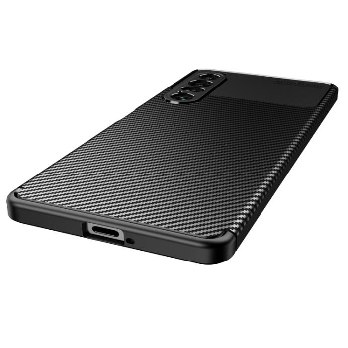 Bild 4, Sony Xperia 1 IV Skal Kolfiber Textur Svart