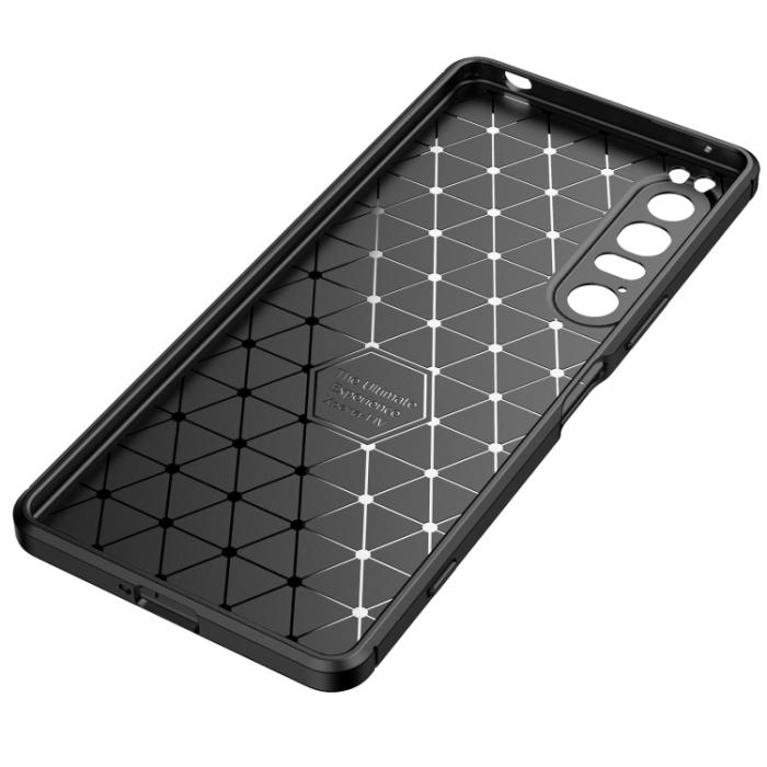 Bild 6, Sony Xperia 1 IV Skal Kolfiber Textur Svart