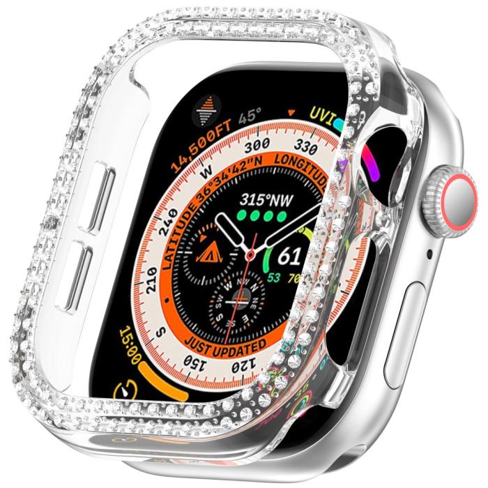 Bild 1, Apple Watch 10 42 mm Skal Rhinestone Transparent