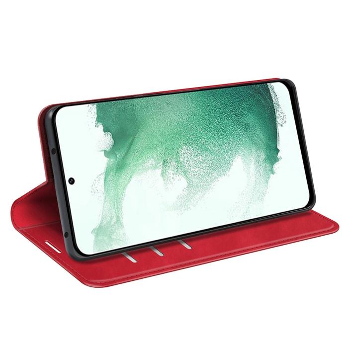 Bild 3, Samsung Galaxy S23 Plus Flip Fodral Skin Touch Röd